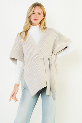 Sleeveless Knitted Cardi Cream