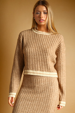 Strawberry Cable Knit Top