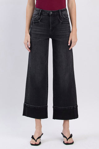 Super High Rise Cuffed Baggy Wide Leg