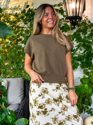 Sweet Sweater Top Olive