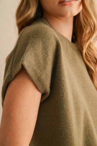Sweet Sweater Top Olive