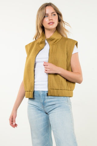 Tough of Fall Zip Vest - Green