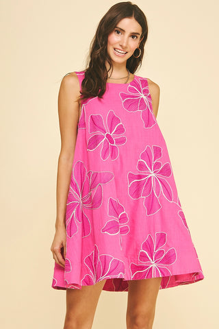 Tropic Like It's Hot Dress Hot Pink