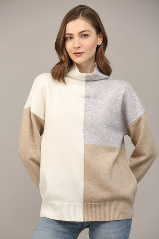 Two Tone Block Sweater