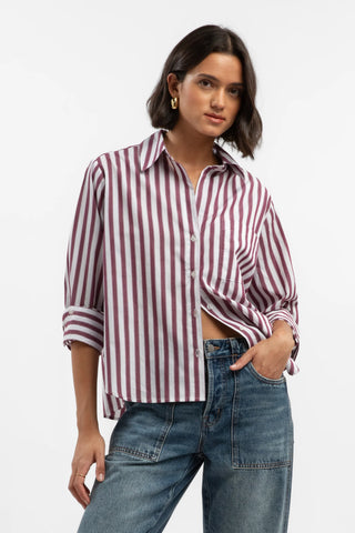 Valencia Prune Stripe Blouse