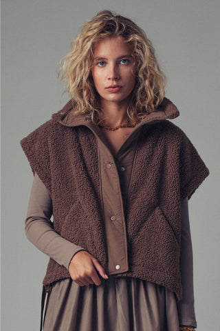 Veronica Brown Sherpa Vest