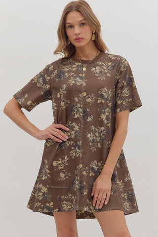 Vintage Rose Denim Dress